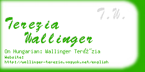 terezia wallinger business card